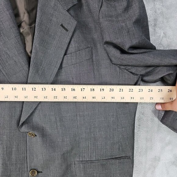 Issimo Blazer Sport Coat Mens 46 Brown Twill Lined Business Formal Made In Italy - Picture 4 of 7